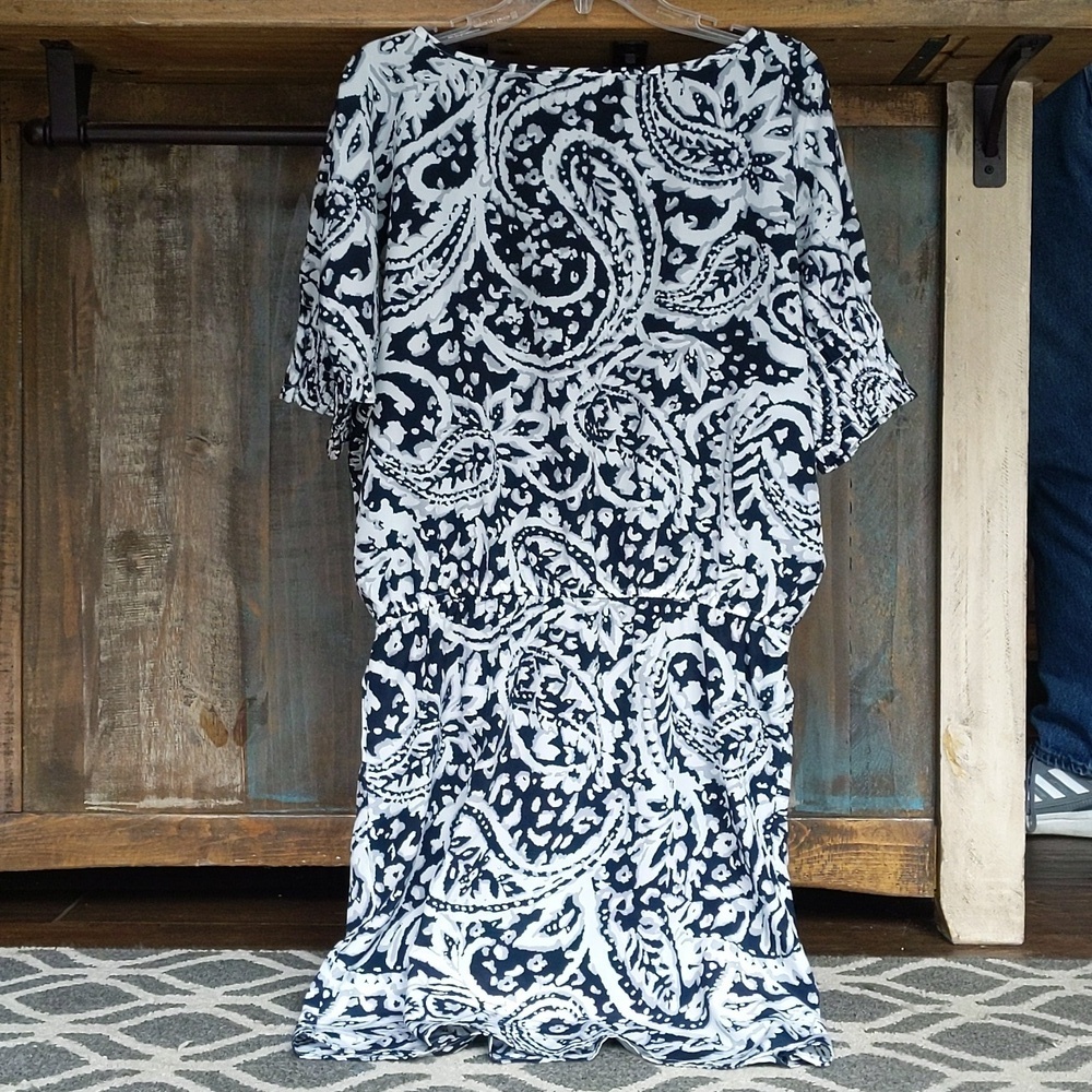 LOFT Lightweight Paisley Dress - Women's 10 - Picture 6 of 6